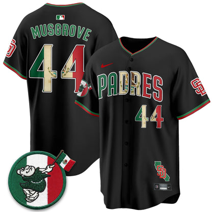 San Diego Padres Mexico Style Vapor Jersey - Stitched