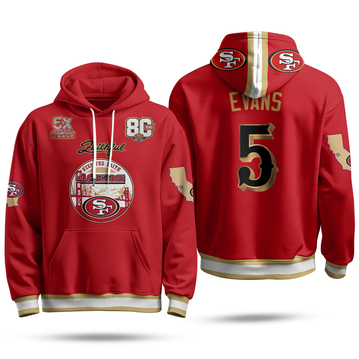 SF Faithful to The Bay Fleece Hoodie - Printed