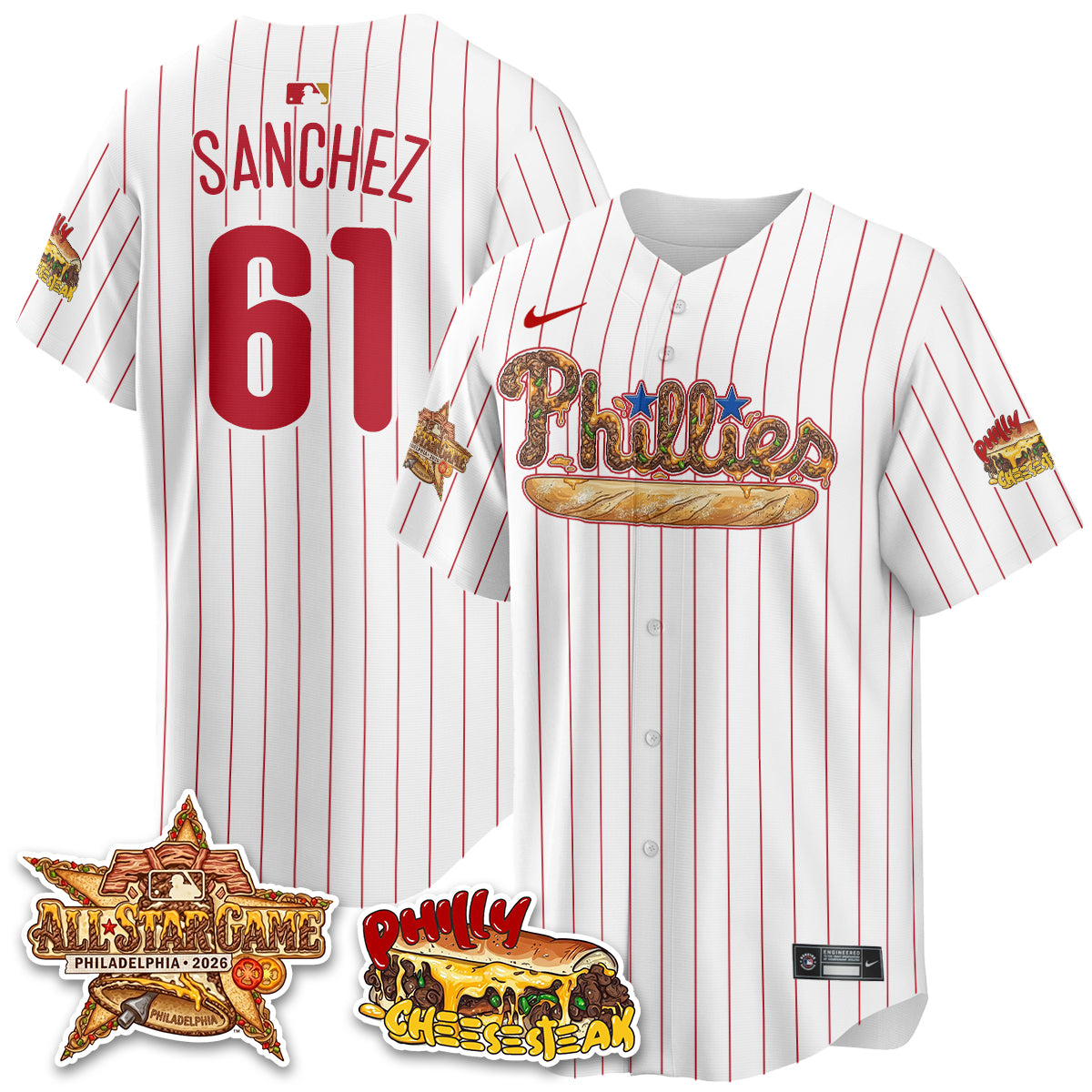 Philadelphia Phillies Cheesesteak Edition Vapor Limited Jersey - Stitched