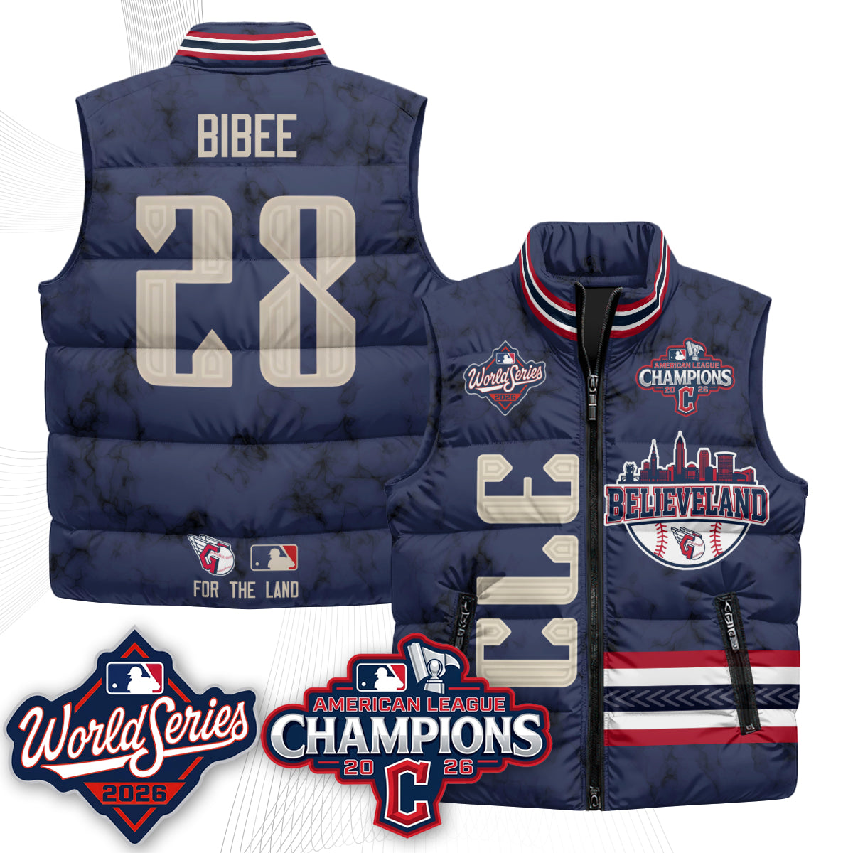 CLE 2026 AL Champions Puffer Vest - Printed