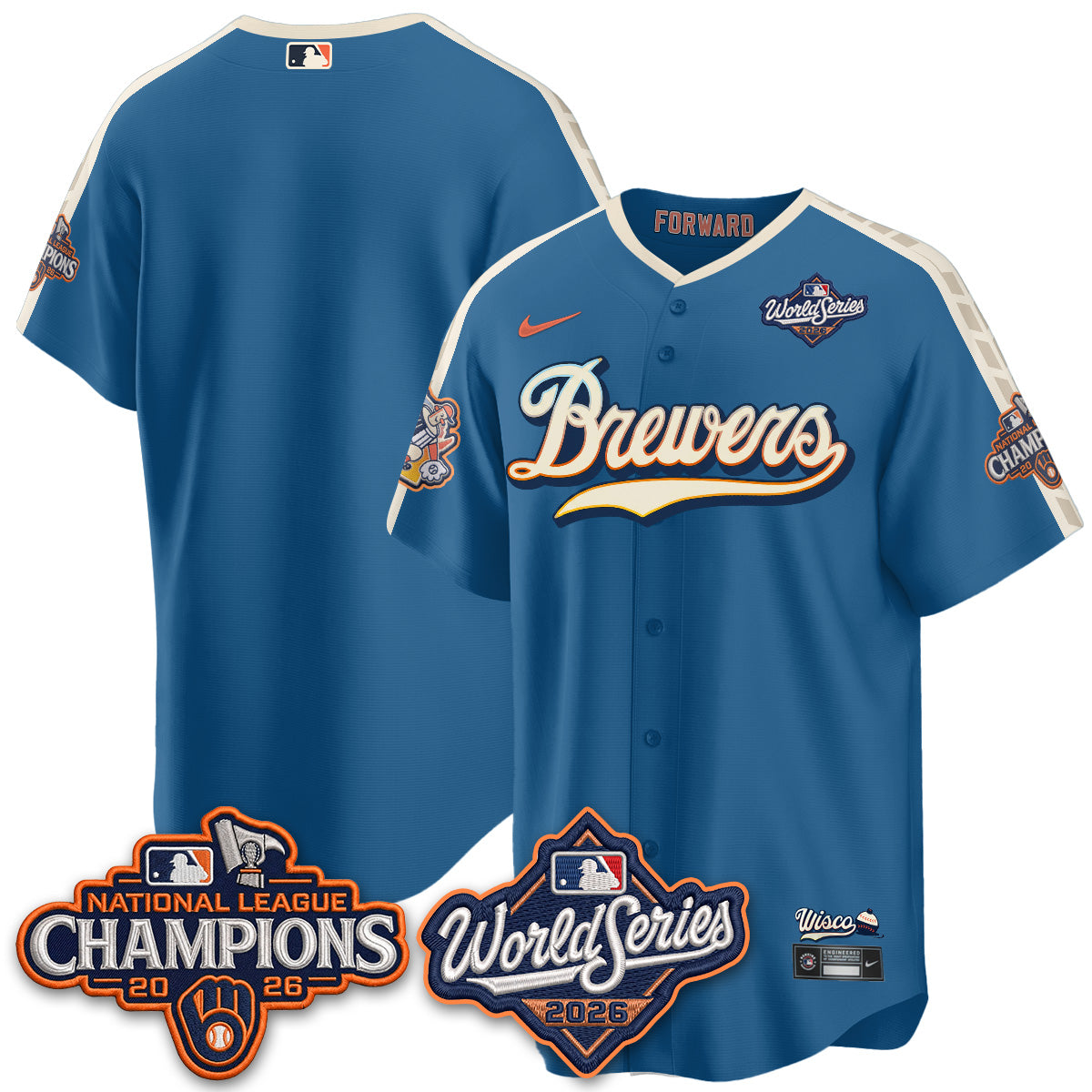 MIL 2026 NL Champions City Connect Vapor Jersey - Stitched