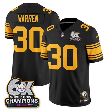 PIT 6X Champs Throwback V2 Vapor Jersey - Stitched