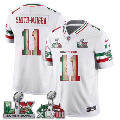 Seattle Seahawks Mexico Edition Vapor Jersey V2- Stitch
