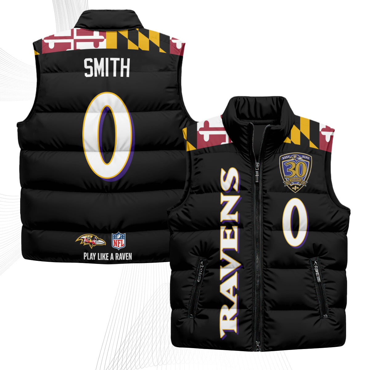 BAL Maryland Puffer Vest - Printed
