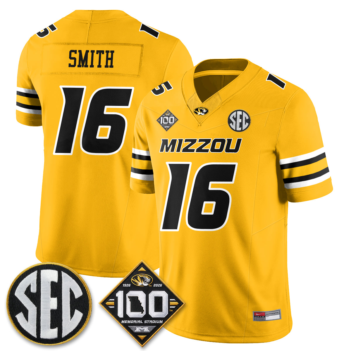 MIZZ 100th Anniversary of Memorial Stadium Vapor Jersey - Stitched