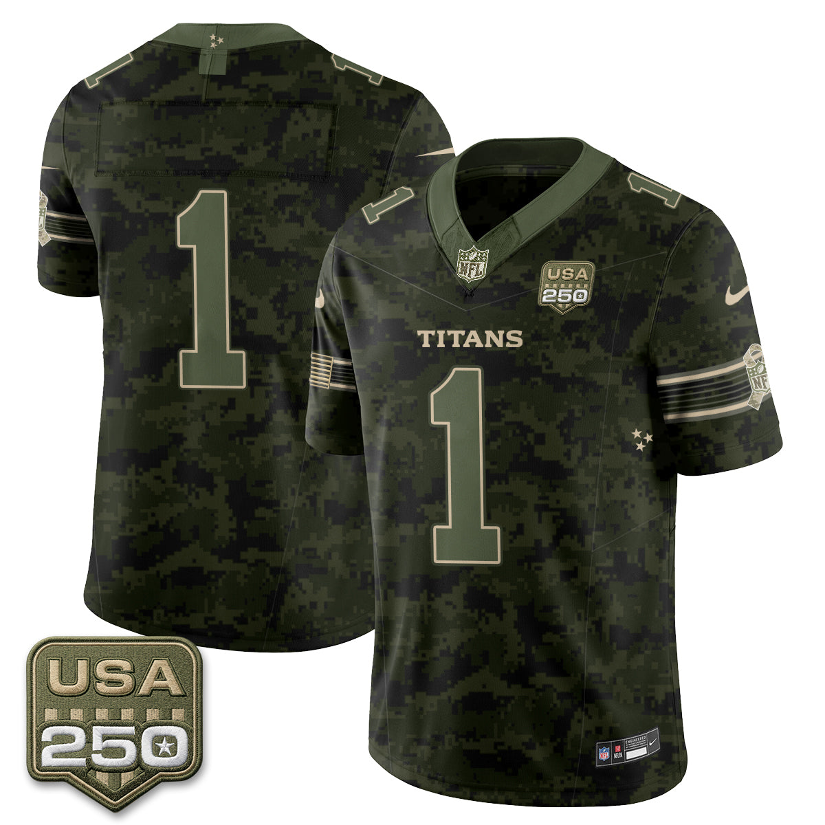 Tennessee Titans 2026 Salute to Service Edition Vapor Jersey - Stitched