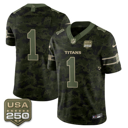 Tennessee Titans 2026 Salute to Service Edition Vapor Jersey - Stitched