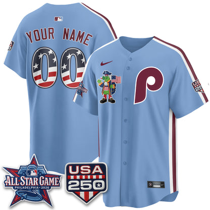Philadelphia Phillies 2026 All Star Phanatic Edition Vapor Custom Jersey - Stitched