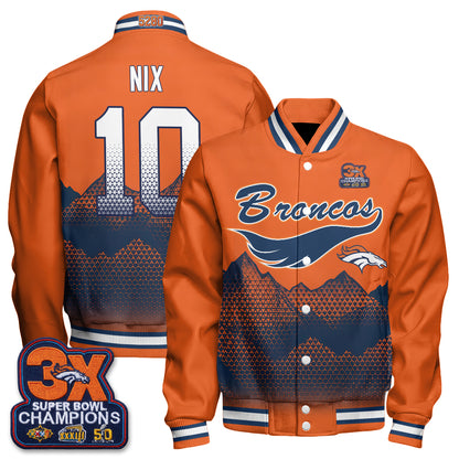 Denver Broncos Fangear Edition Baseball Jacket - Printed