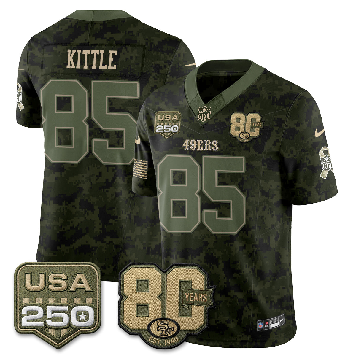 San Francisco 49ers 2026 Salute to Service Edition Vapor Jersey - Stitched