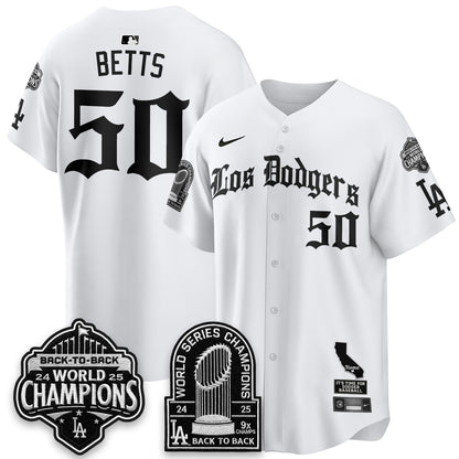LAD World Series Champions Vapor Premier Limited Gothic Edition Jersey - All Stitched