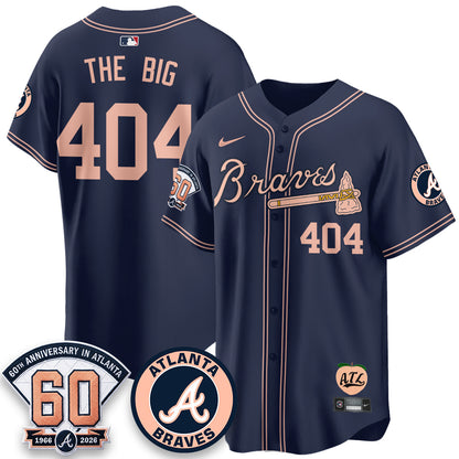 ATL 60th Anniversary Peach Edition Vapor Premier Limited Jersey - All Stitched