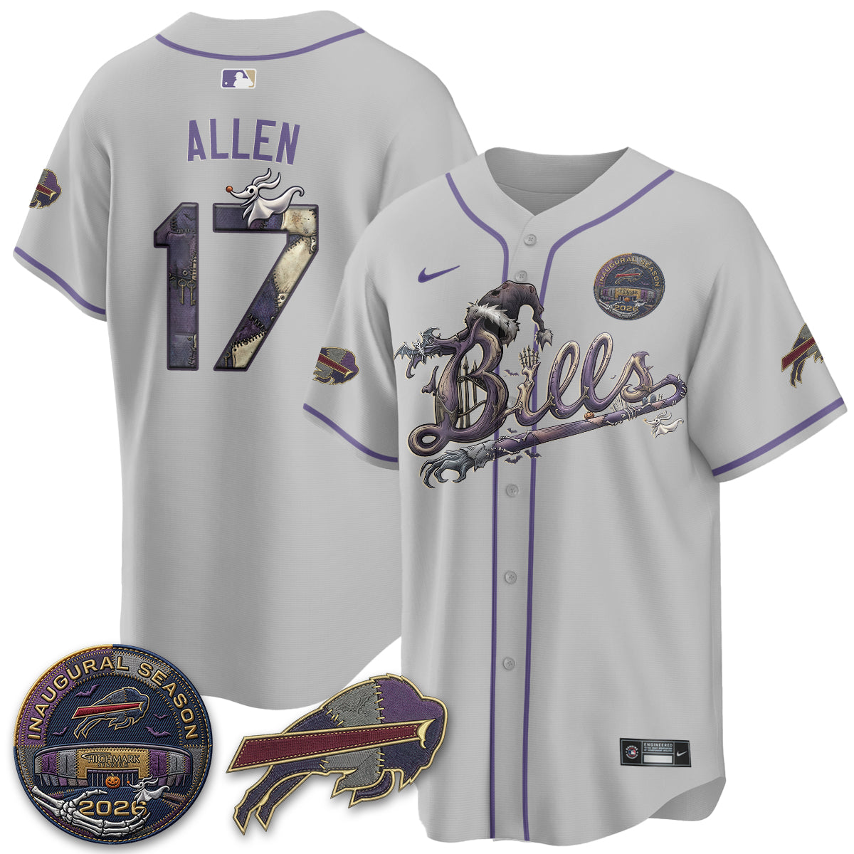 BUF 2026 Nightmare Edition Vapor Baseball Jersey - Stitched