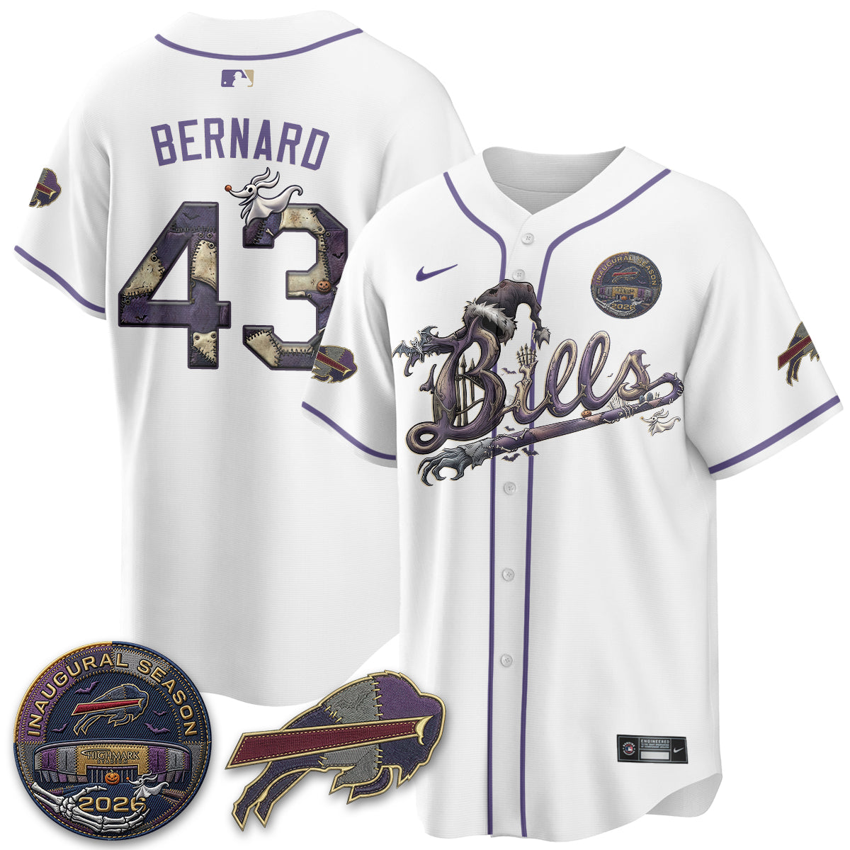 BUF 2026 Nightmare Edition Vapor Baseball Jersey - Stitched