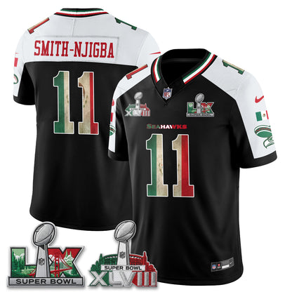 Seattle Seahawks Mexico Edition Vapor Jersey V2- Stitch
