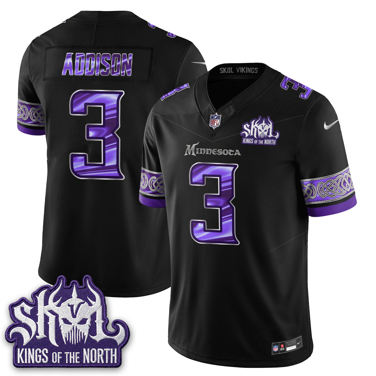 MIN Fangear Edition Warrior Skol Patch Vapor Jersey - Stitched