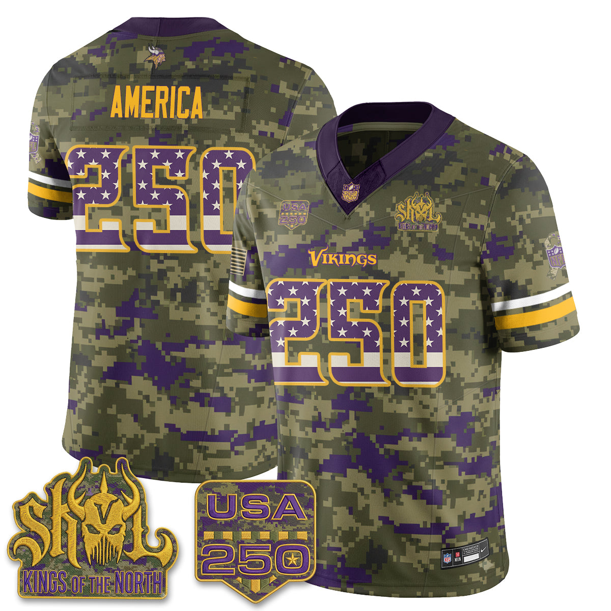 MIN 2026 Salute to Service Edition Vapor Jersey - Stitched