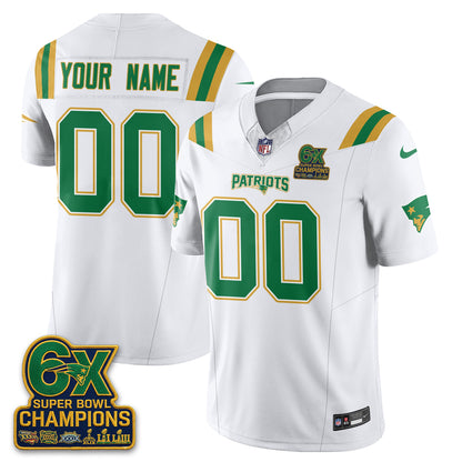 New England Patriots Irish Edition Vapor Custom Jersey - Stitched