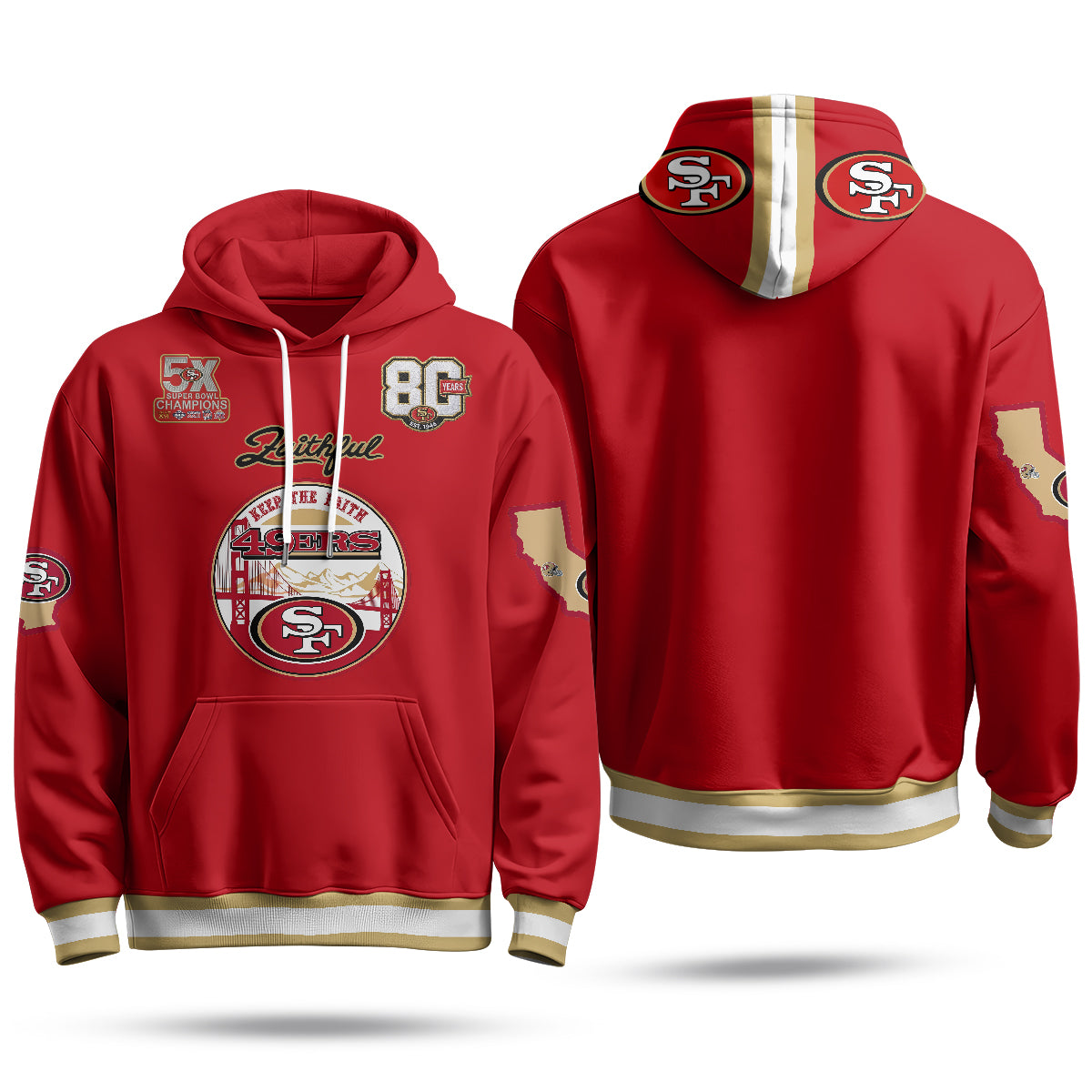 SF Faithful to The Bay Fleece Hoodie - Printed