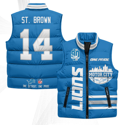 DET Motor City Puffer Vest - Printed