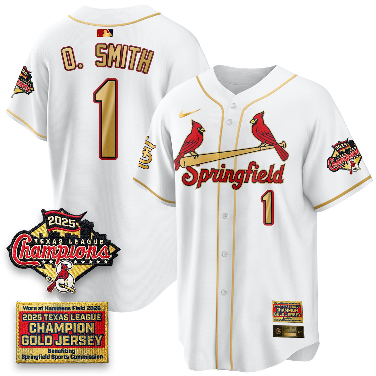 STL Springfield's Championship Gold Limited Jerseys - Stitched