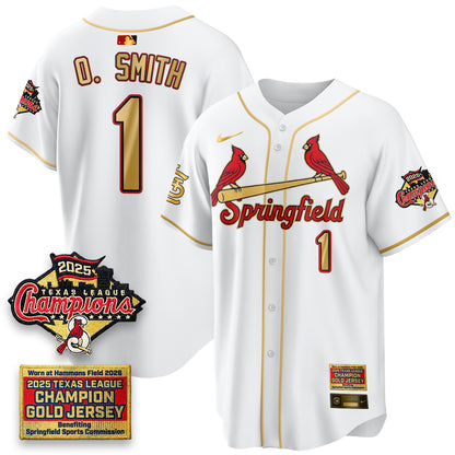 STL Springfield's Championship Gold Limited Jerseys - Stitched