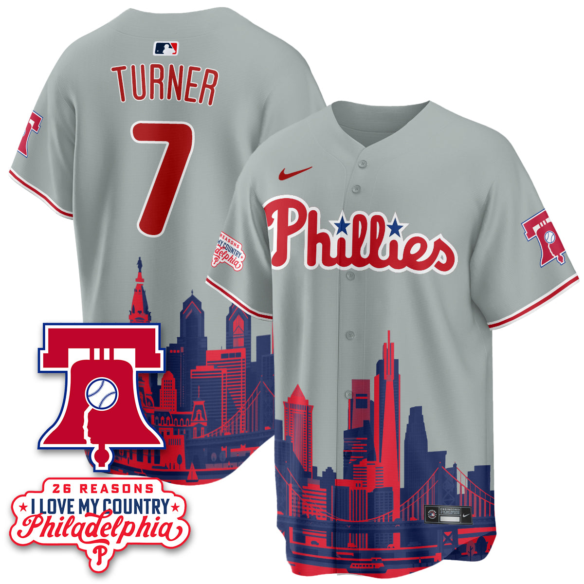 Philadelphia Phillies "26 Reasons I Love My Country" Edition Vapor Jersey - Stitched