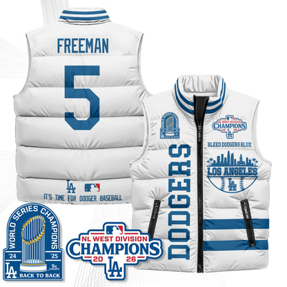 LAD "Bleed Blue" Puffer Vest - Printed