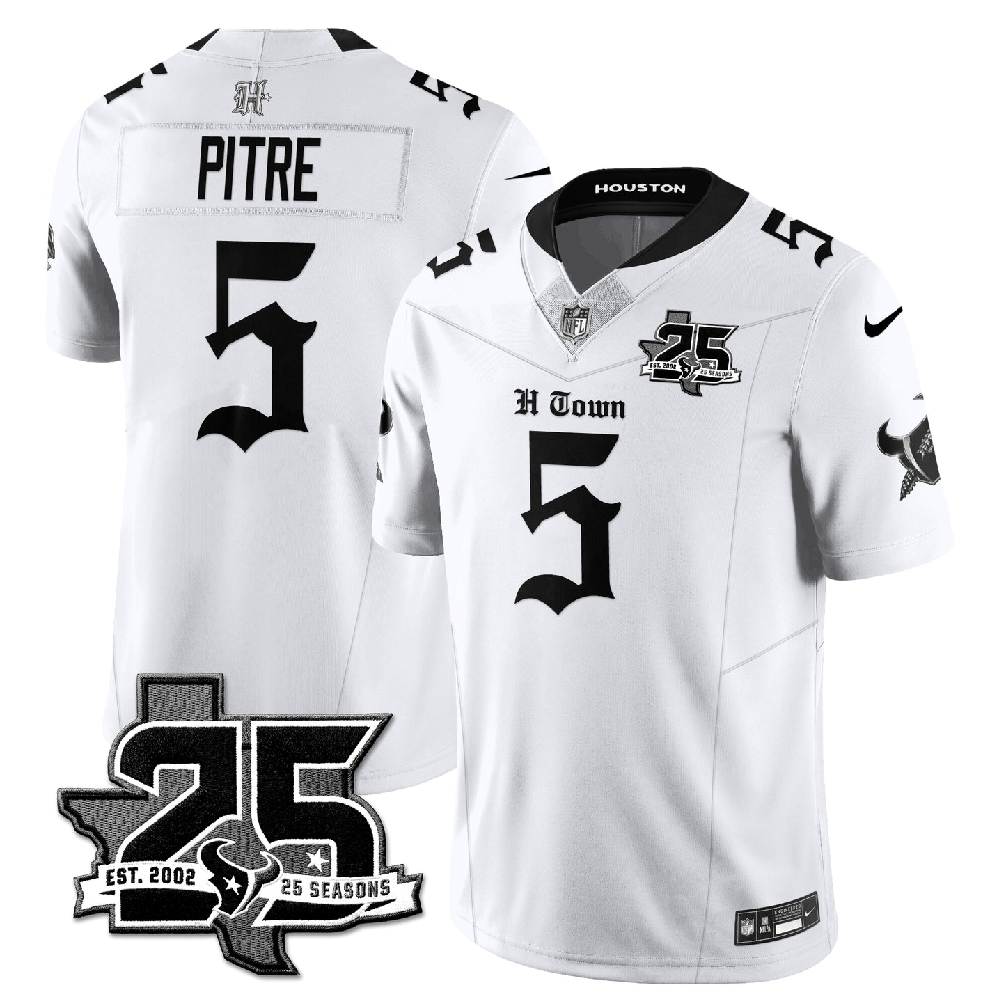 HOU 25th Seasons in 2026 Gothic Vapor Gold Edition Limited Jersey - All Stitched