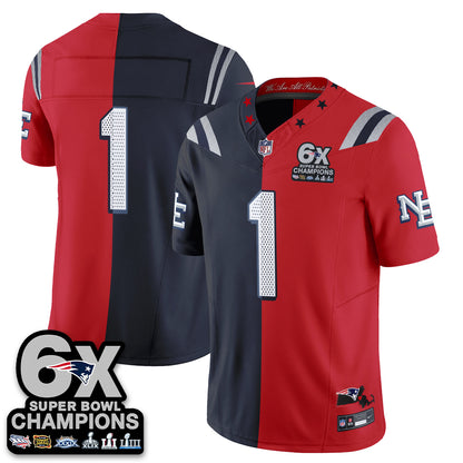 NE Rivalries Split Edition Vapor Jersey - Stitched