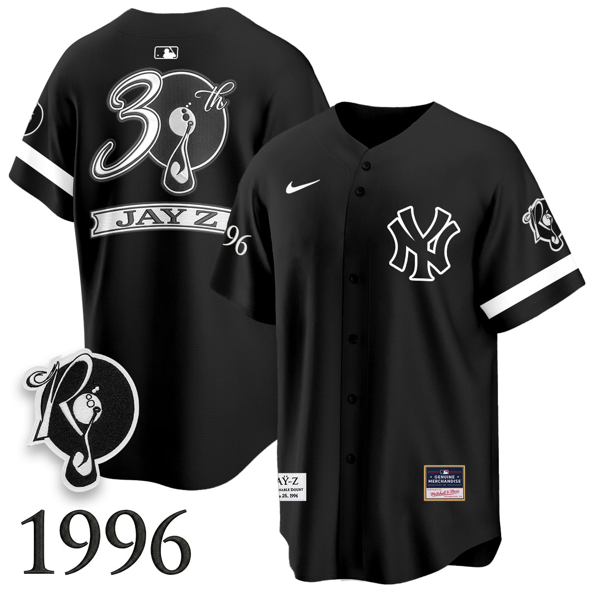 New York Yankees x Jay Z Edition Vapor Jersey V2- Stitched