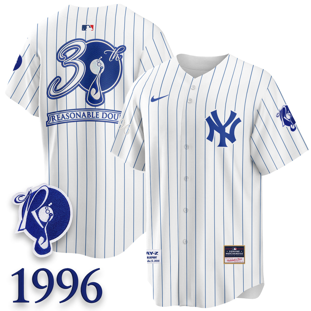 New York Yankees x Jay Z Edition Vapor Jersey V2- Stitched