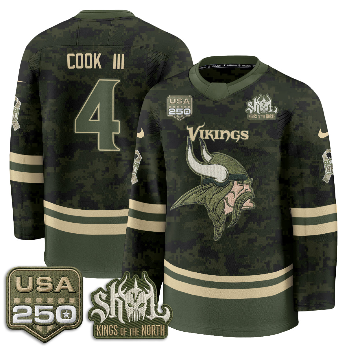 MIN 2026 Salute To Service Edition Hockey Jersey - Printed