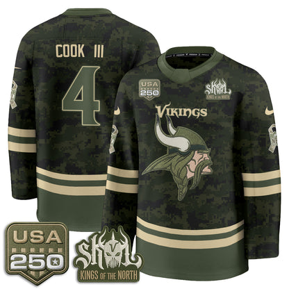 MIN 2026 Salute To Service Edition Hockey Jersey - Printed