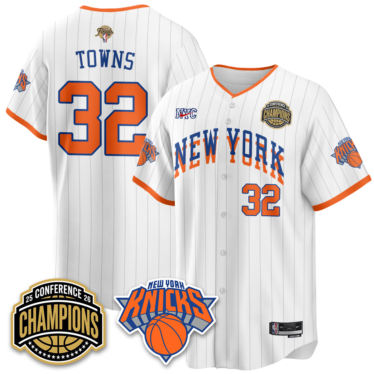 New York Knicks 2026 NBA Finals Vapor City Edition Jersey V2- Stitched
