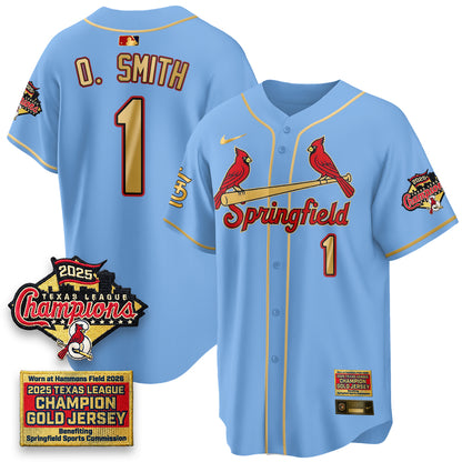 STL Springfield's Championship Gold Limited Jerseys - Stitched