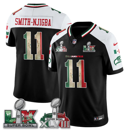 Seattle Seahawks Mexico Edition Vapor Jersey V1- Stitch
