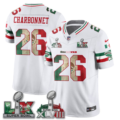 Seattle Seahawks Mexico Edition Vapor Jersey V2- Stitch