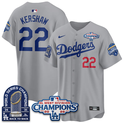 LAD 2026 NL West Champs Vapor Jersey- Stitched