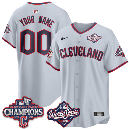 CLE 2026 AL Champions Custom Vapor Jersey - Stitched