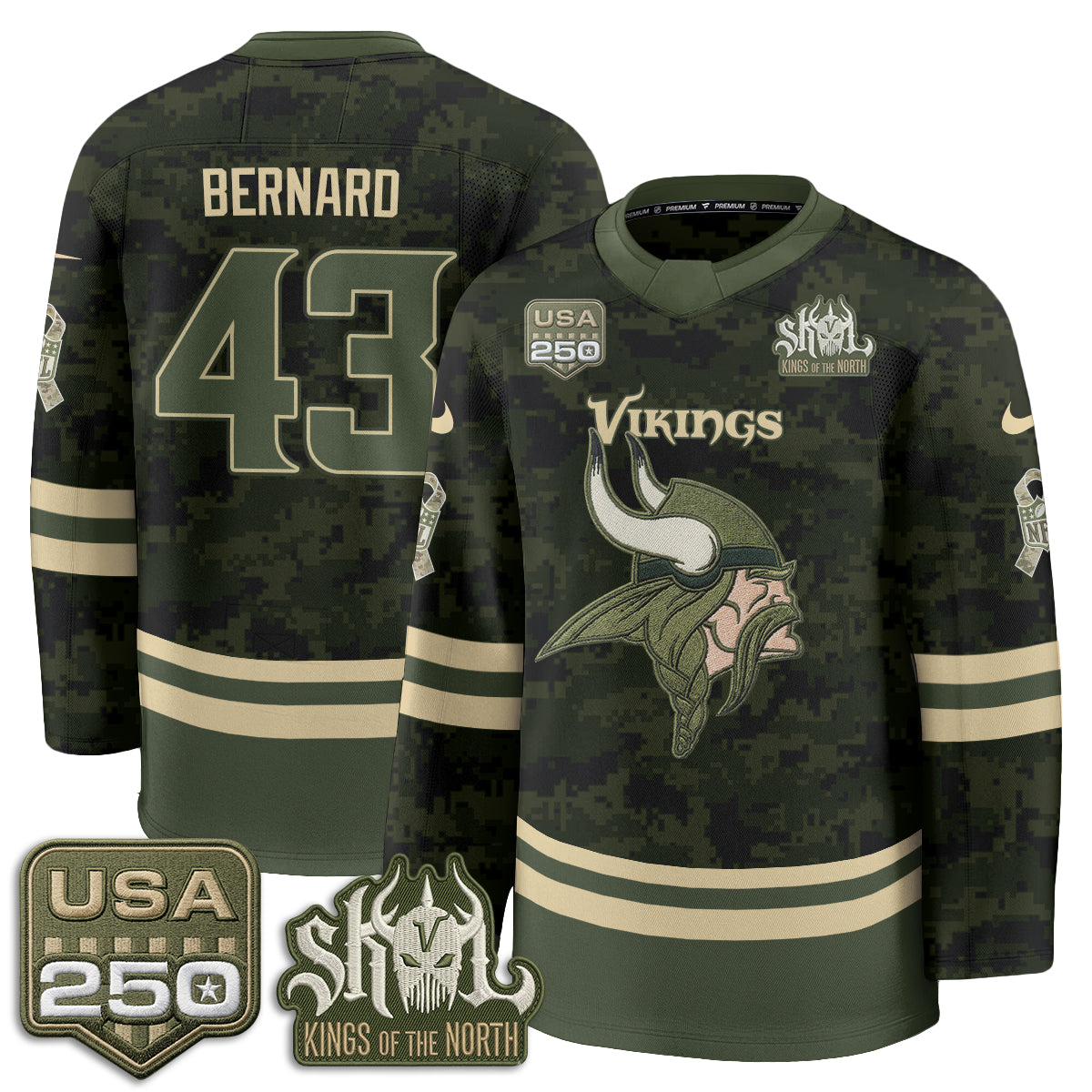 MIN 2026 Salute To Service Edition Hockey Jersey - Printed
