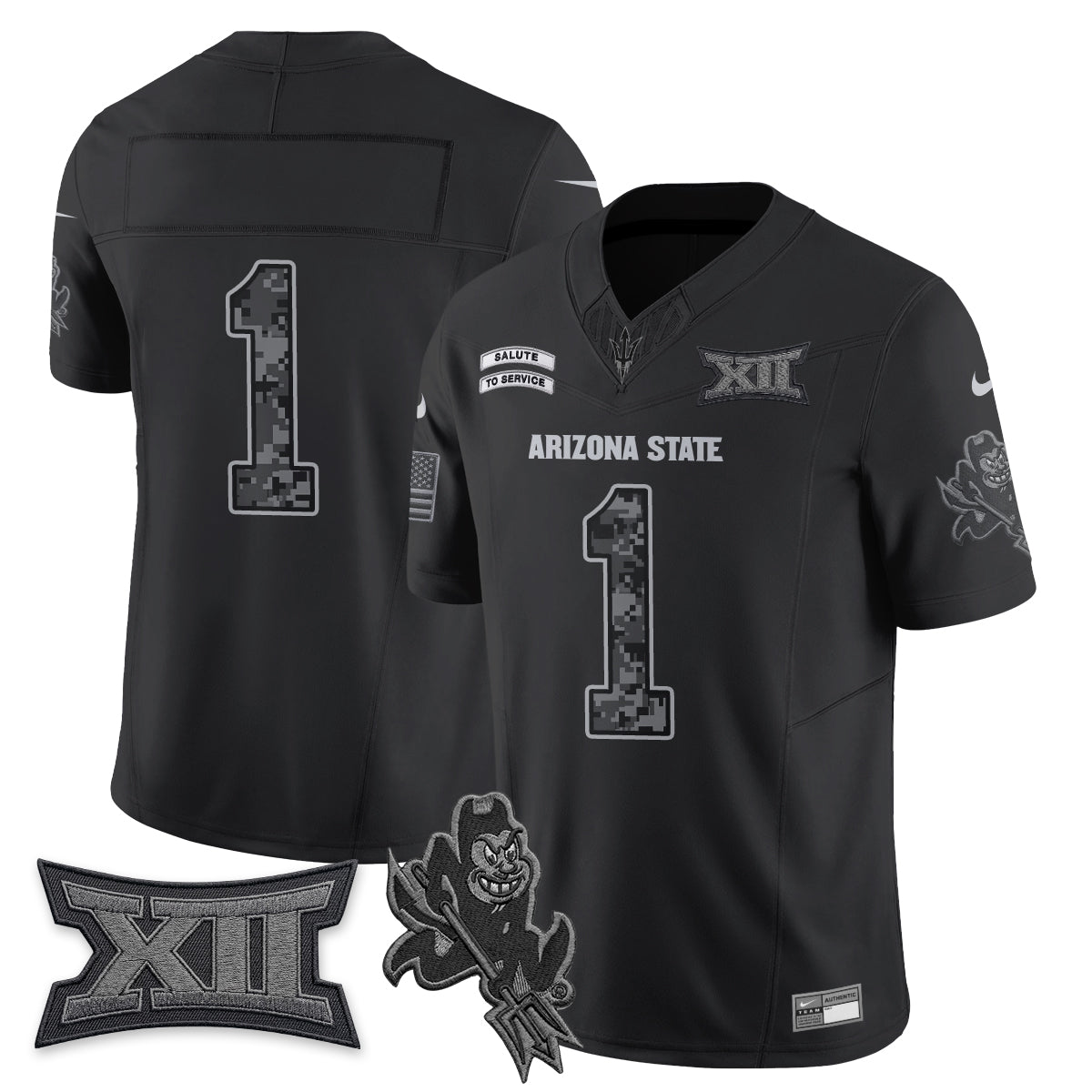 Arizona State Sun Devils 2026 Salute to Service Vapor Jersey - Stitched
