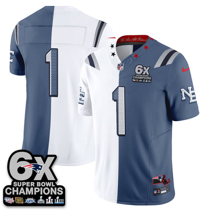 NE Rivalries Split Edition Vapor Jersey - Stitched