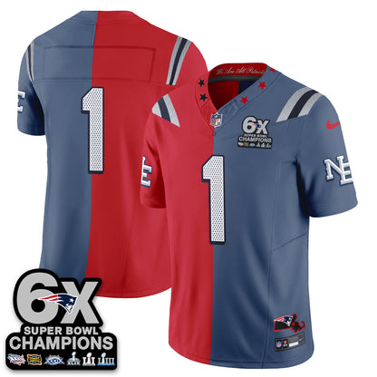 NE Rivalries Split Edition Vapor Jersey - Stitched