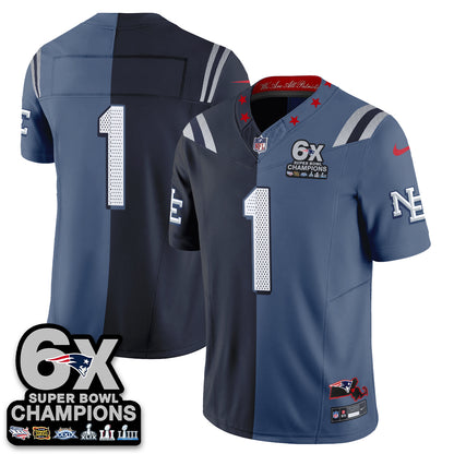 NE Rivalries Split Edition Vapor Jersey - Stitched