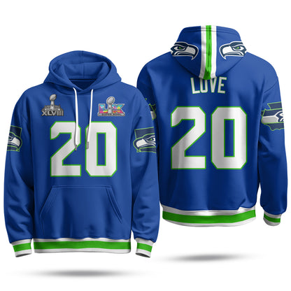 Seattle Seahawks S.Bowl Champs Hoodie - Stitched
