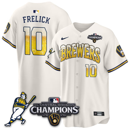 Milwaukee Brewers 2026 NL Division Champs Vapor Jersey V2- Stitched