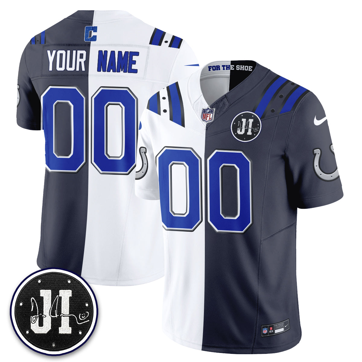 IND 2026 Rivalries Split Vapor Custom Jersey - Stitched
