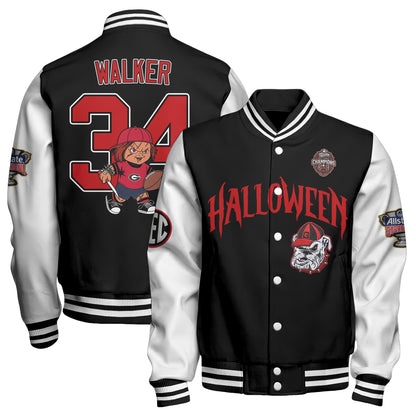 GB x Killer Doll Horror Movie Halloween 2026 Edition Baseball Jacket - Printed