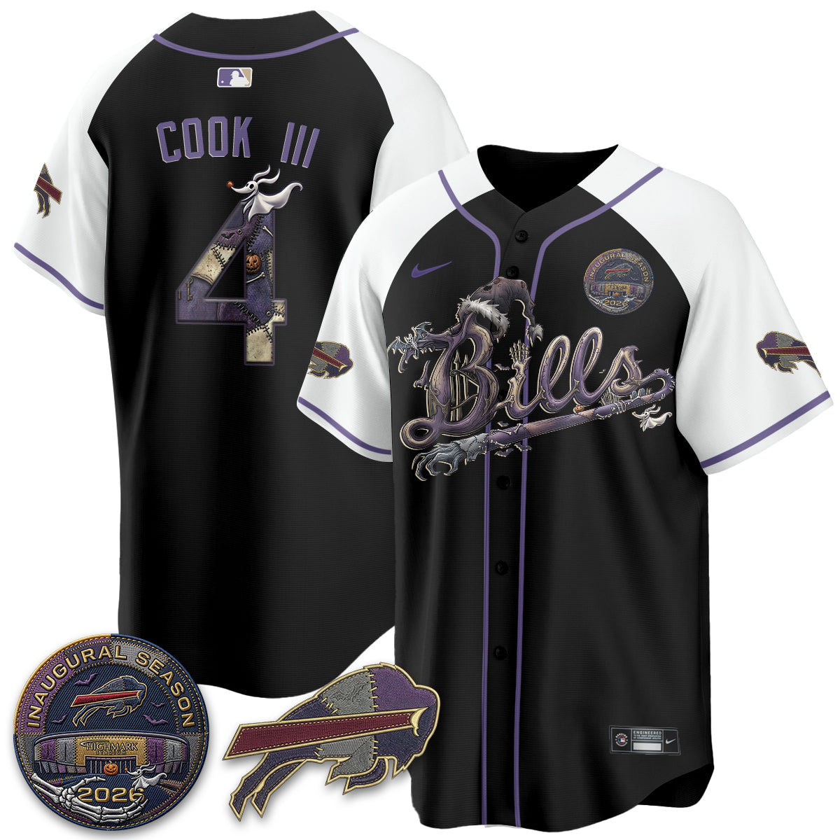 BUF 2026 Nightmare Edition Vapor Baseball Jersey - Stitched